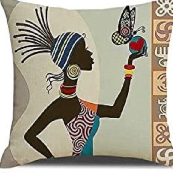 1pc African Pillow Covers 18x18,Indian American Women Pillows - Picture 3 of 8